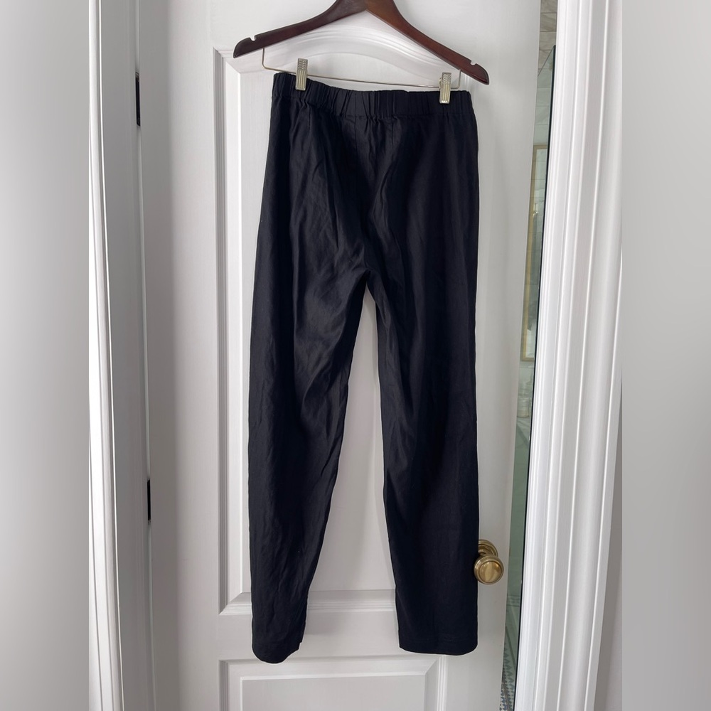 J. Jill Black Linen Stretch Pull On Pants Pants Size 10 Travel Business Casual - Picture 4 of 6